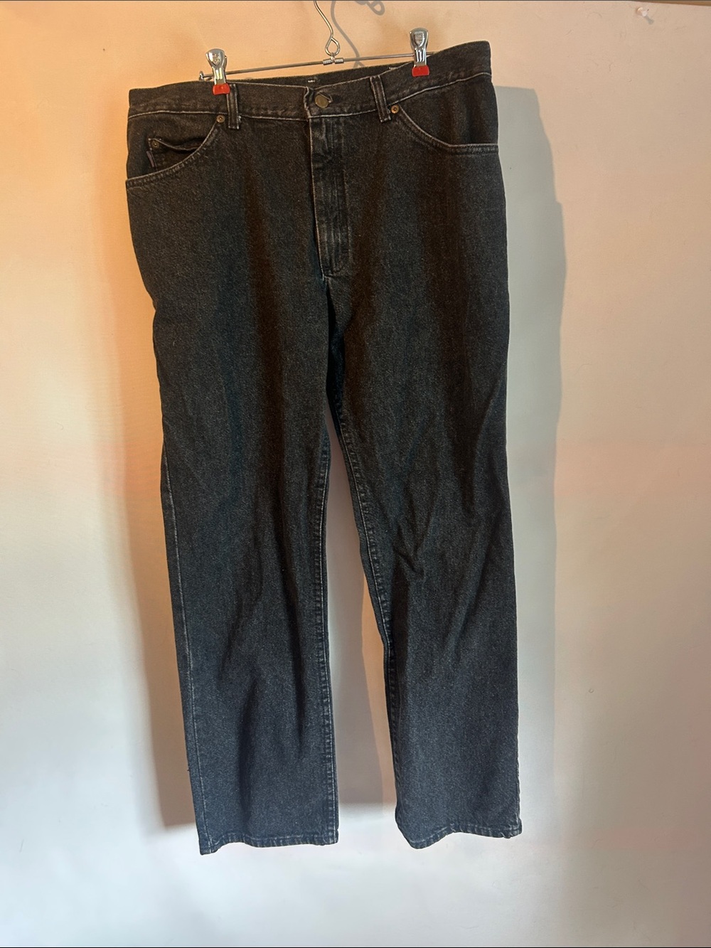 Men's Riders Black Straight-Leg Jeans 38 by 32